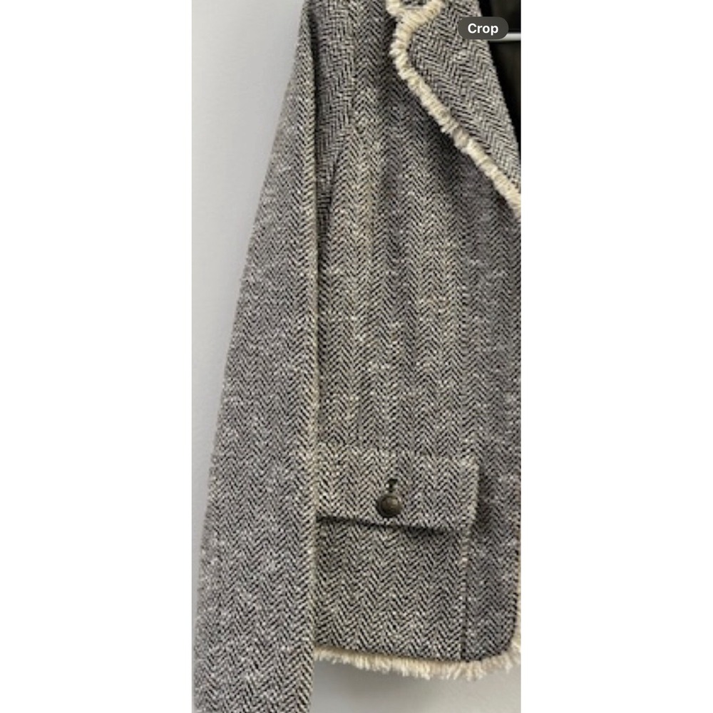 Doncaster Collection Tweed Blazer Frayed Trim Career Women's Size 4 - Picture 10 of 10